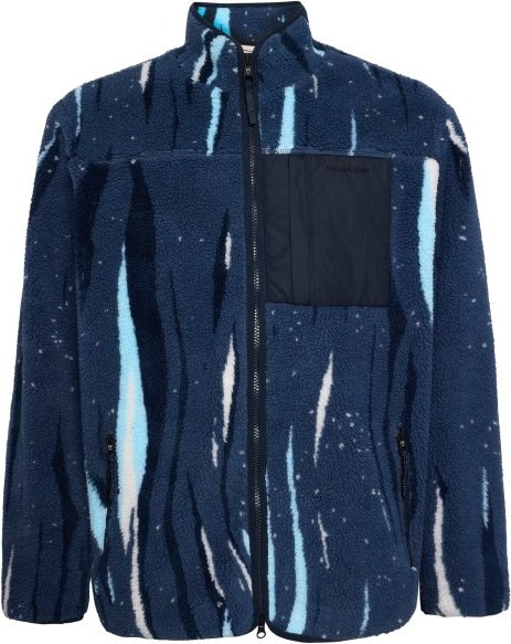 KnowledgeCotton Apparel - Loose Fit Northern Lights Fleece - Fleecejacke Gr S blau