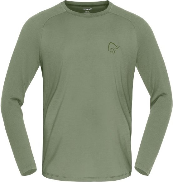 Norrøna - Femund PureUll L/S - Merinoshirt Gr L grün