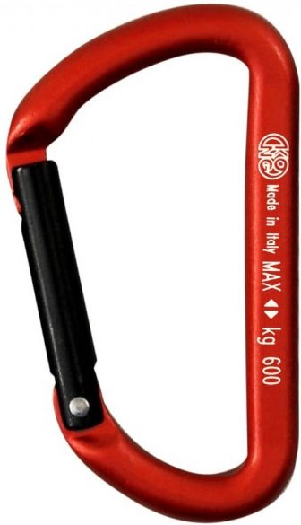 Kong - Mini D - Materialkarabiner rot