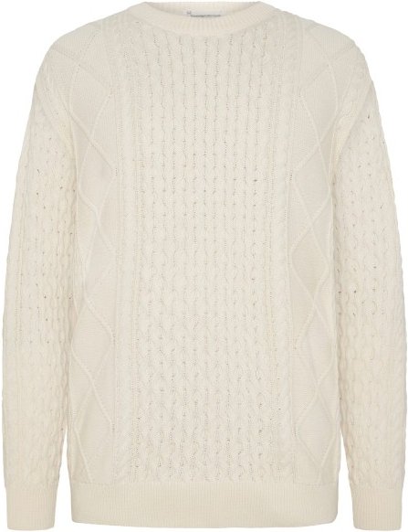 Thumbnail - KnowledgeCotton Apparel - Cotton Cable Crew Neck - Wollpullover Gr XL beige