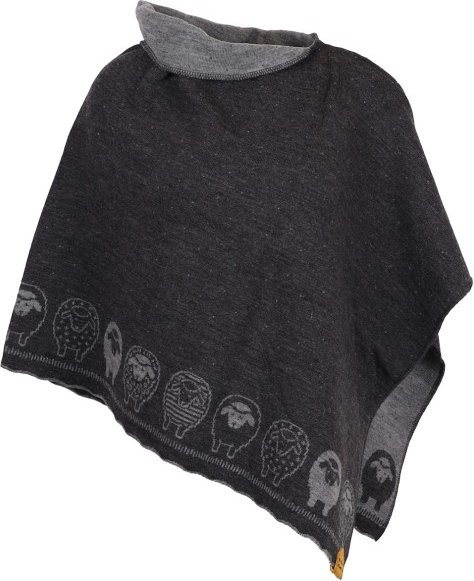 Albmerino - Women's Poncho Schäfle - Poncho Gr One Size schwarz/grau