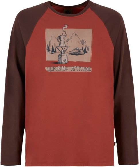 E9 - Long Coffee - Longsleeve Gr XL rot/braun