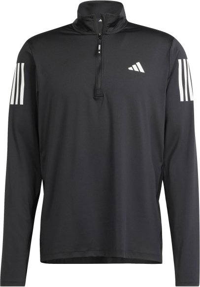 adidas - Own The Run Half Zip - Laufshirt Gr L schwarz/grau