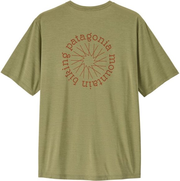 Patagonia - Cap Cool Daily Shirt Spoke Stencil - Funktionsshirt Gr L oliv