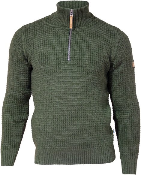 Thumbnail - Ivanhoe of Sweden - Moritz Half Zip - Wollpullover Gr XL oliv