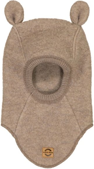 Thumbnail - Mikk-Line - Kid's Wool Fullface with Ears - Mütze Gr 62/68 beige