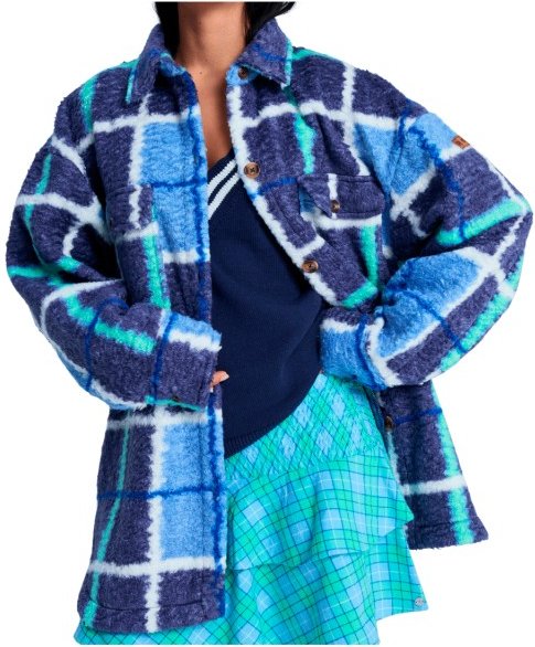 Roxy - Women's Over and Above - Fleecejacke Gr L blau