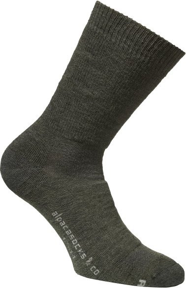 Thumbnail - Alpacasocks&Co - Merino Hiking 2-Pack Solid - Merinosocken Gr 45-48 grau