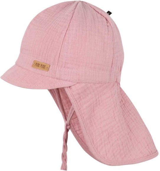 Pure Pure - Kid's Nackenschutz Mull - Cap Gr 45 cm rosa