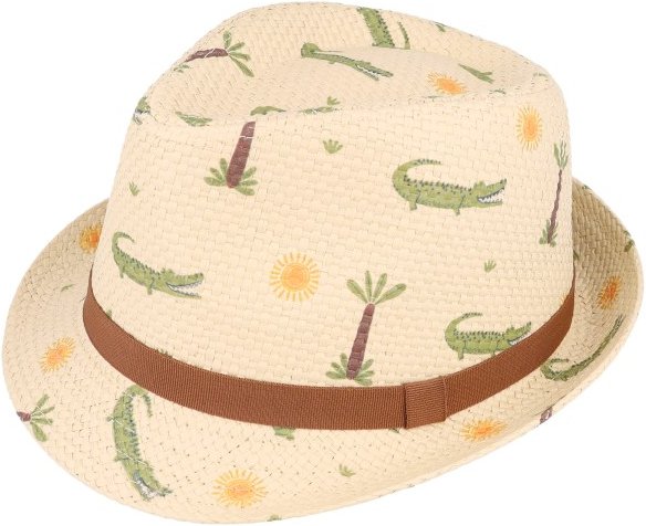 maximo - Boy's Trilby Alligator - Hut Gr 49 cm beige