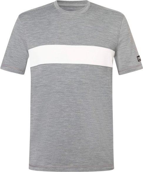 super.natural - Montana Brush Tee - Merinoshirt Gr XL grau