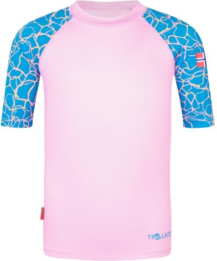 Trollkids - Girl's Haukland T - Lycra Gr 110 rosa