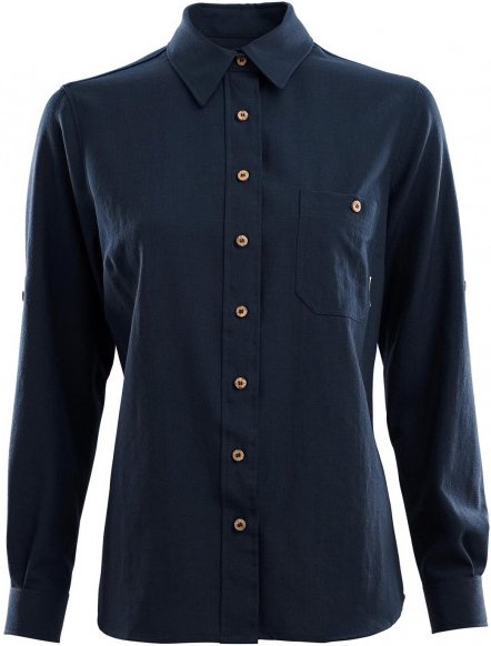 Thumbnail - Aclima - Women's Meander Tie Front Shirt - Bluse Gr S blau