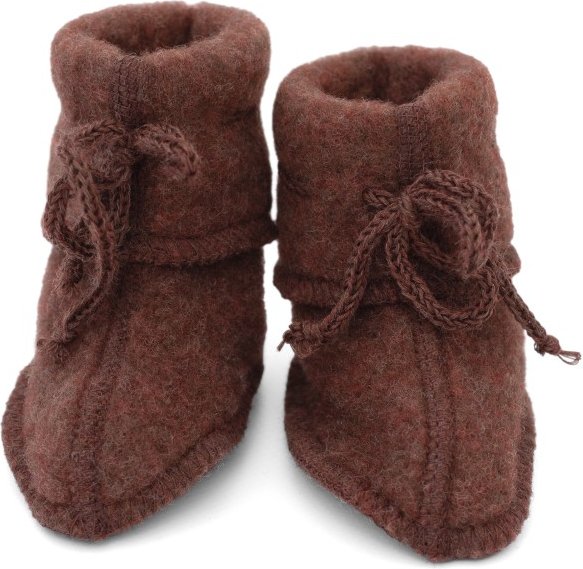 Engel - Baby-Schühchen mit Bändel - Hüttenschuhe Gr 50/56 braun