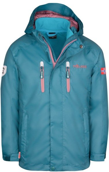 Thumbnail - Trollkids - Kid's Myrdal 3in1 Jacket Pro - Doppeljacke Gr 176 türkis