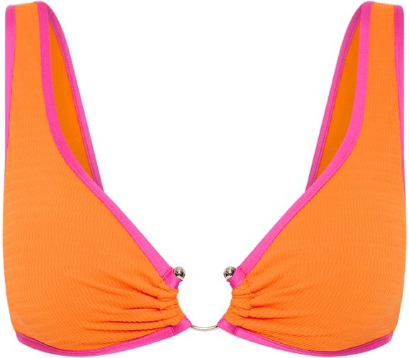 Seafolly - Women's Beach Bound Ring Front Tank - Bikini-Top Gr 32 orange
