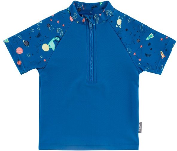 Sterntaler - Kid's Badeshirt Kurzarm Weltraum - Lycra Gr 68 blau