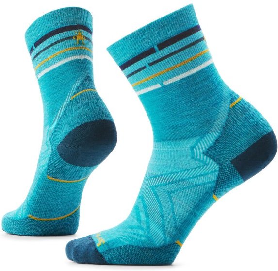 Thumbnail - Smartwool - Women's Run Zero Cushion Mid Crew - Laufsocken Gr L türkis