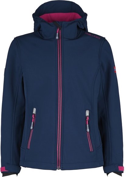 Thumbnail - Trollkids - Girl's Trollfjord Jacket - Softshelljacke Gr 116 blau