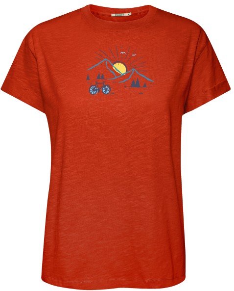 GreenBomb - Women's Nature Sunset Ride Stop T-Shirt - T-Shirt Gr XS rot