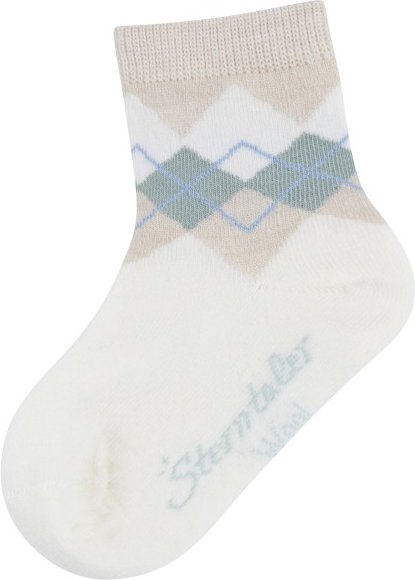 Sterntaler - Kid's Socken Wolle Karo - Multifunktionssocken Gr 17-18 weiß