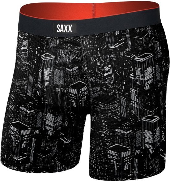 Saxx - Multi-Sport Mesh Boxer Brief Fly - Kunstfaserunterwäsche Gr S schwarz
