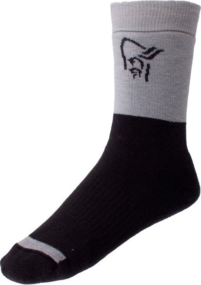 Norrøna - Trollveggen Heavy Weight Merino Socks - Wandersocken Gr 40-42 schwarz/grau
