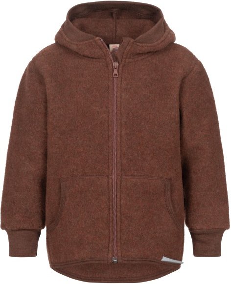 Engel - Kinder Kapuzenjacke Wollfleece - Wolljacke Gr 140 braun