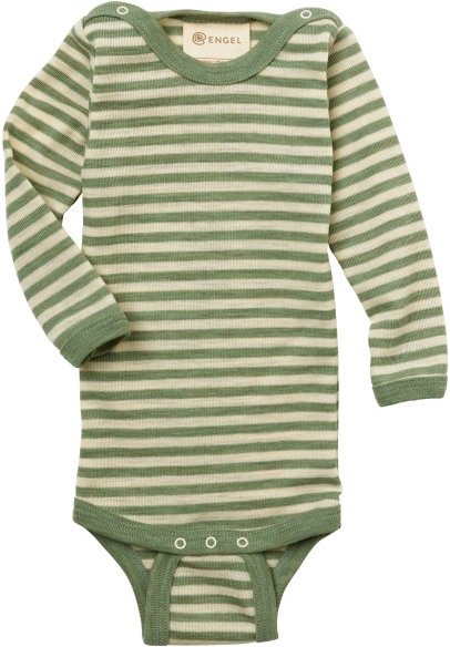 Engel - Baby-Body L/S mit Druckknöpfen auf den Schultern - Body Gr 50/56 oliv