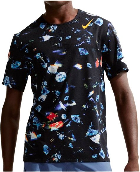 Nike - Dri-Fit ADV Aeroswift AOP S/S - Laufshirt Gr XL schwarz