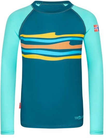 Trollkids - Kid's Haukland Shirt - Lycra Gr 104 türkis