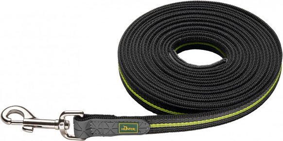 Hunter - Trackingleash Visby Super Grip - Hundeleine Gr Länge 10 m - Breite 2,0 cm gelb reflective