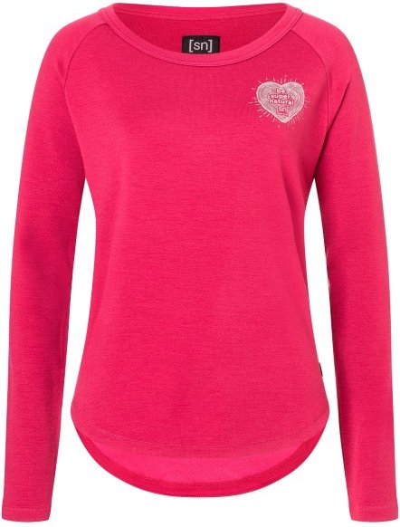 super.natural - Women's Little Heartwood Crew - Merinopullover Gr M rosa