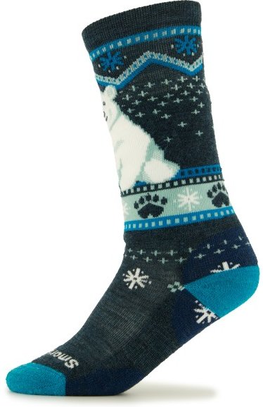 Thumbnail - Smartwool - Kid's Wintersport Full Cushion Bear Pattern OTC - Multifunktionssocken Gr M blau