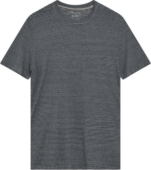 KnowledgeCotton Apparel - Organic Linen Striped T-Shirt - T-Shirt Gr S grau
