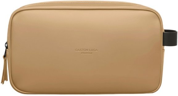 Gaston Luga - Spläsh Toiletry Double Zipped Bag - Kulturbeutel Gr 5 l latte