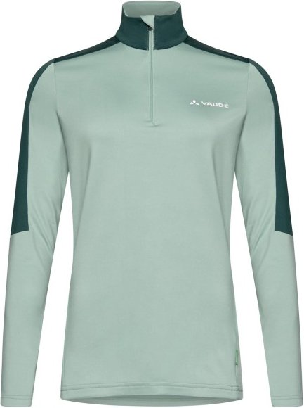 Thumbnail - Vaude - Women's Livigno Halfzip II - Fleecepullover Gr 44 grau/türkis