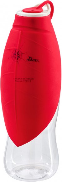 Hunter - Outdoor Drinking Bottle with Silicone Bowl List - Hundezubehör Gr 550 ml rot