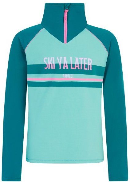 Thumbnail - Protest - Kid's Prtwonder 1/4 Zip Active Top - Fleecepullover Gr 164 türkis