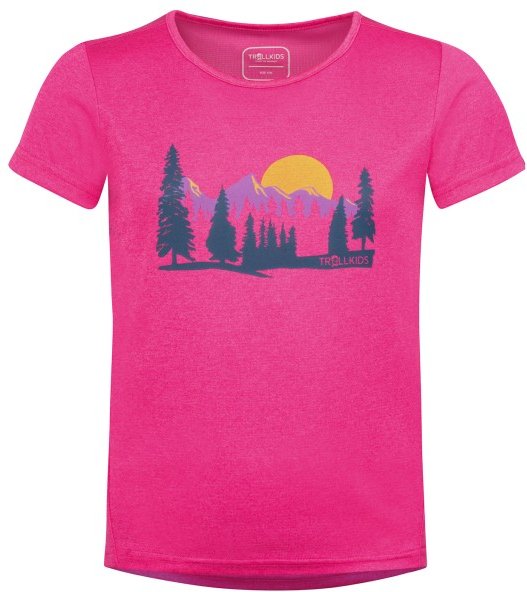 Trollkids - Girl's Gudvangen Shirt - Funktionsshirt Gr 176 rosa