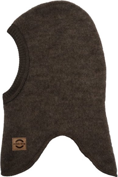 Thumbnail - Mikk-Line - Kid's Wool Fullface - Cap Gr 48-51 cm schwarz/braun