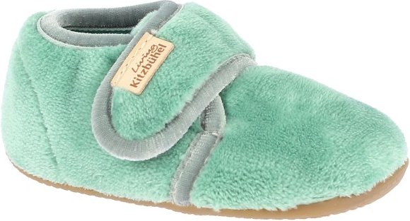 Living Kitzbühel - Baby's Klettschuh Samt Unifarben - Hüttenschuhe Gr 20 grün