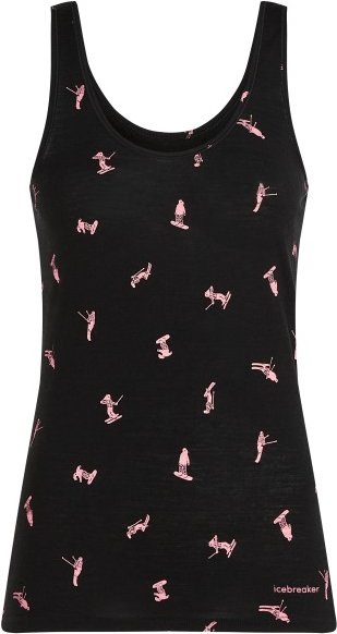 Thumbnail - Icebreaker - Women's Merino 150 Siren Tank Ski Day - Merinounterwäsche Gr S schwarz