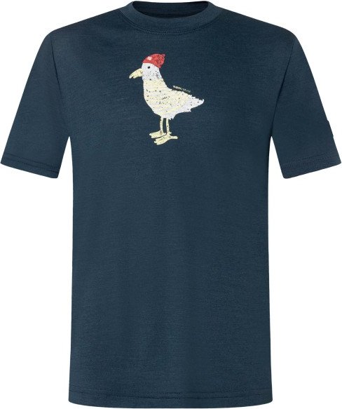 super.natural - Kid's Johnny Tee - Merinoshirt Gr 152 blau/ various