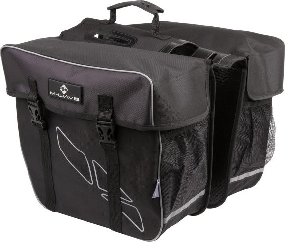M-Wave - Amsterdam Double - Gepäckträgertasche Gr 30 l grau/schwarz