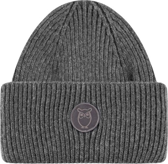 Thumbnail - KnowledgeCotton Apparel - Big Rib Beanie - Mütze Gr One Size grau