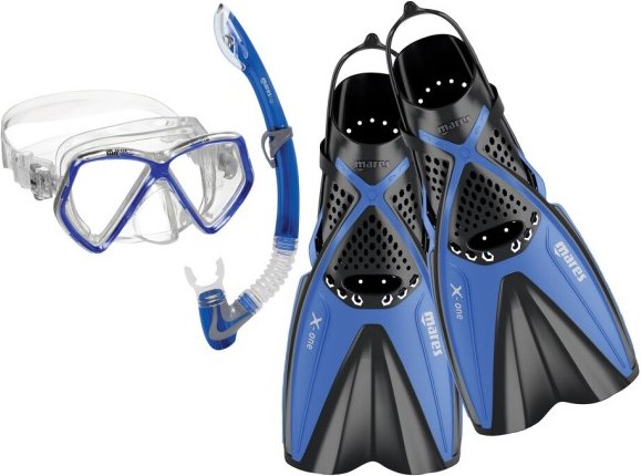 Mares - Kid's Set X-One Pirate - Schnorchelset Gr 24-29 - XS blau