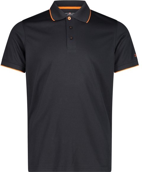 CMP - Polo Piquet - Polo-Shirt Gr 54 grau/schwarz