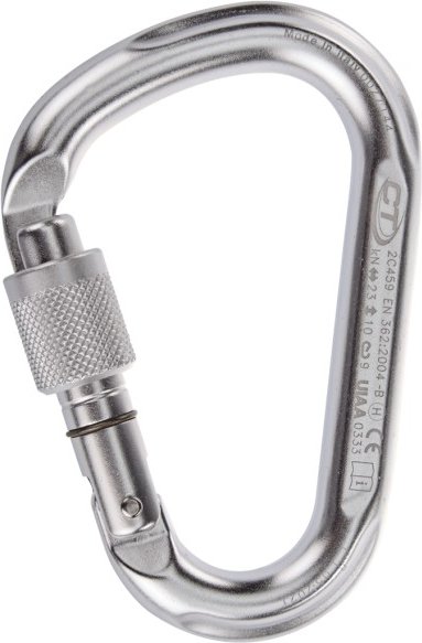 Thumbnail - Climbing Technology - Snappy SG - HMS-Karabiner grau