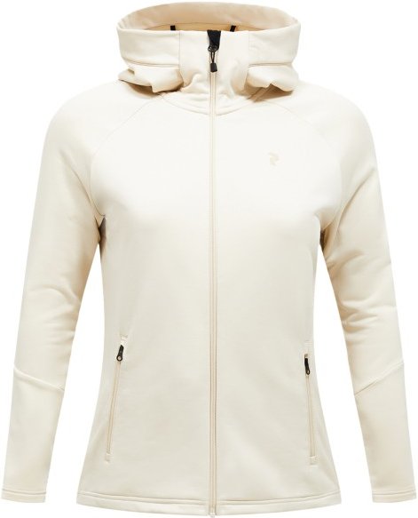 Thumbnail - Peak Performance - Women's Rider Essentials Zip Hood - Fleecejacke Gr L beige/weiß